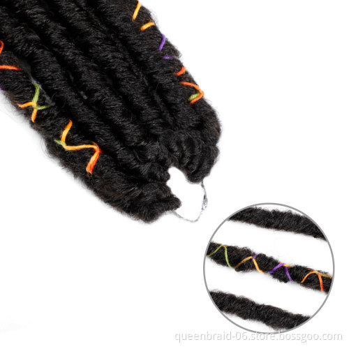 Crochet Hair Dreadlocks Faux Locs Braiding Hair Extensions Synthetic Dreadlock Jumbo 18 Inch Crochet Hair